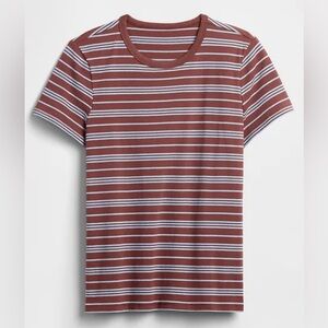 Women’s GAP Factory Favorite Crewneck Tee, Stripe, Sz M.